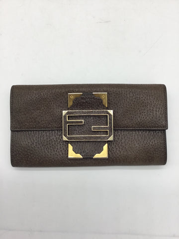 LUXURY -  FENDI Size Small Brown Purses/Wallets