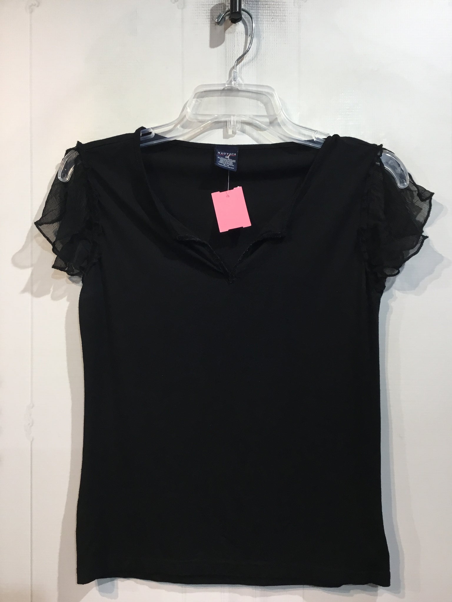 Nautica Size Medium Black Tops