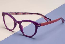 Daphne  -  Purple/Coral Check  -  STRENGTH  1.50