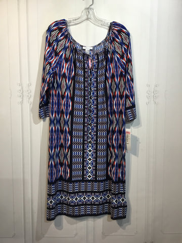 NWT London Times Size L/12 Blue DRESS/1 PIECE
