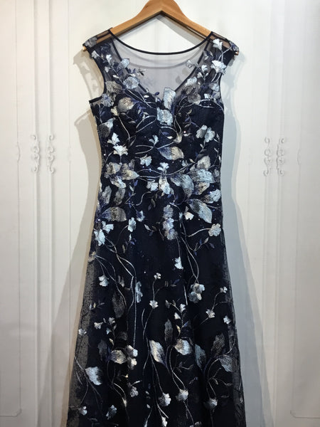 LUXURY Rickie Freeman Terri Jon Size S/6 Blue DRESS/1 PIECE