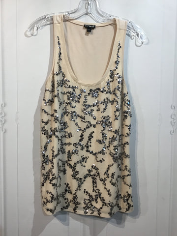 Express Size S/4-6 Nude & Pewter Tops