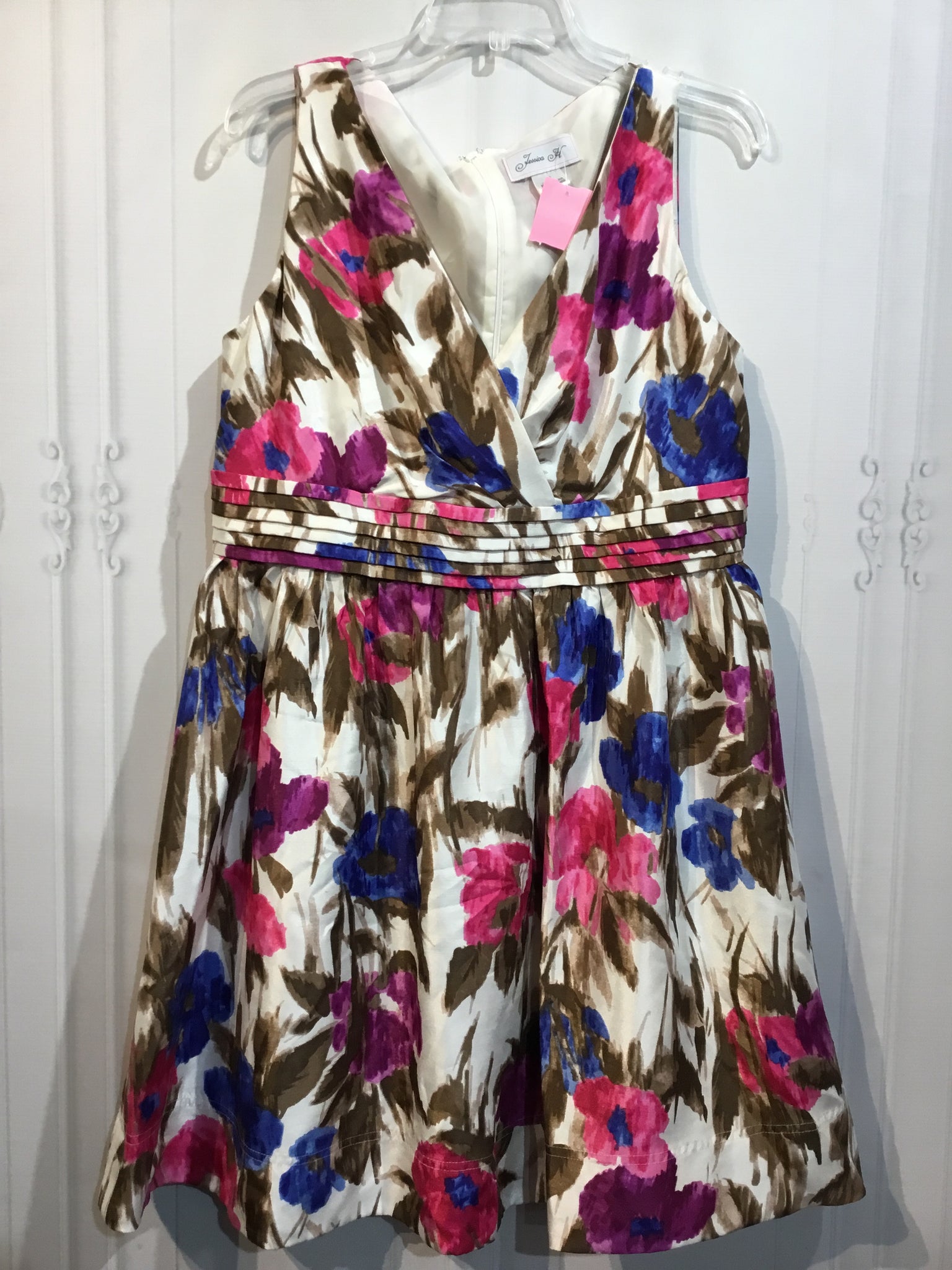 Jessica H. Size XL/16 White DRESS/1 PIECE