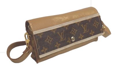 UPCYCLED  Louis Vuitton Bronze Leather Shoulder Bag