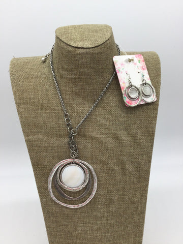 CHICO'S Silver Necklace & Earring Set