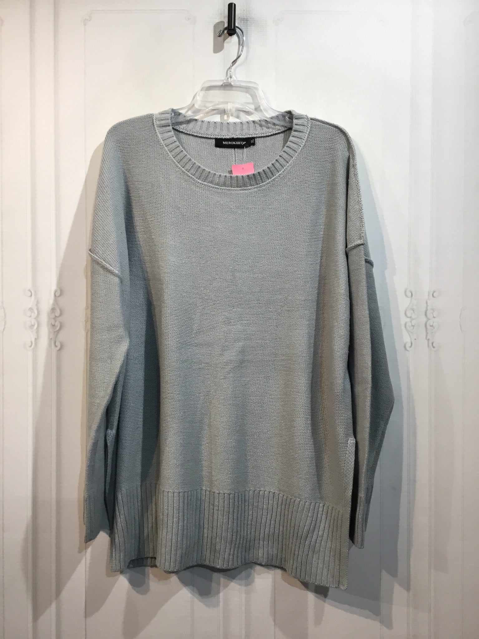 MEROKEETY Size Extra Large Grey Tops