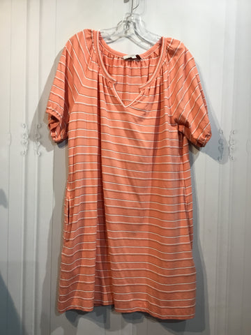 LOFT Size L Orange DRESS/1 PIECE