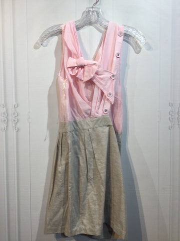 Esley Size S/4-6 Baby Pink & Beige Dress