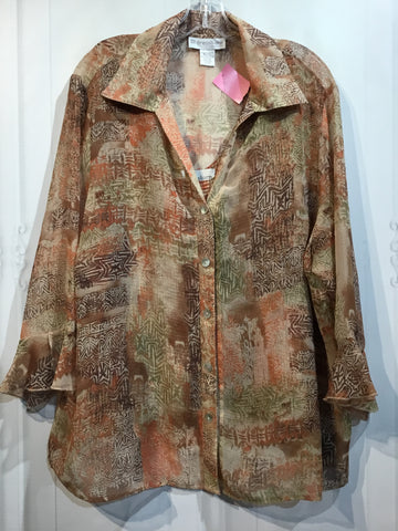 Dress Barn Size 3X/22 Beige Tops