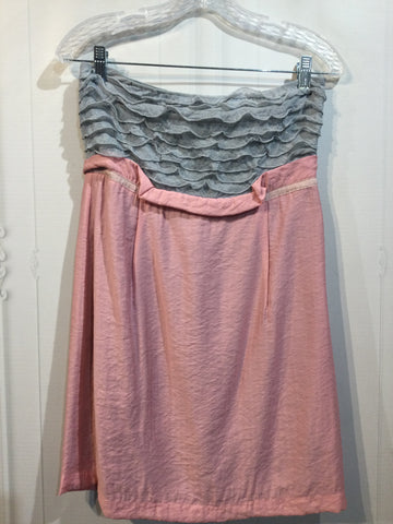 Esley Size M/8-10 Grey & Pink Dress