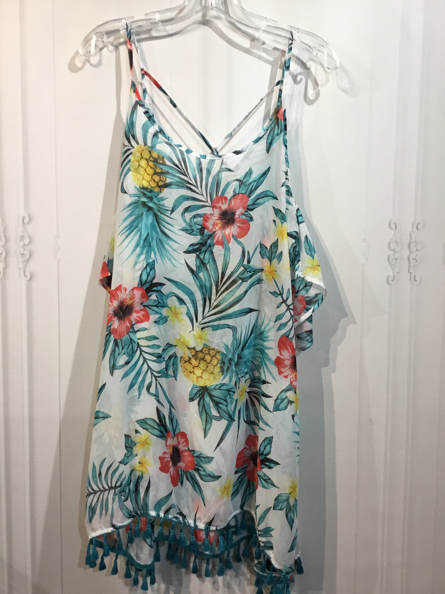Miken Swim Size L White SWIMWEAR/COVER UP