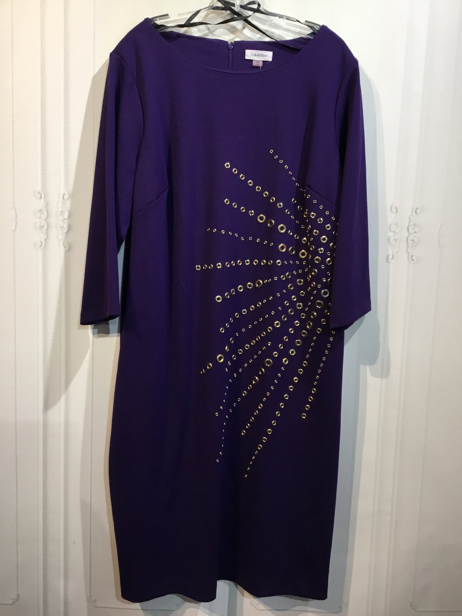 Calvin Klein Size 2X Purple DRESS/1 PIECE