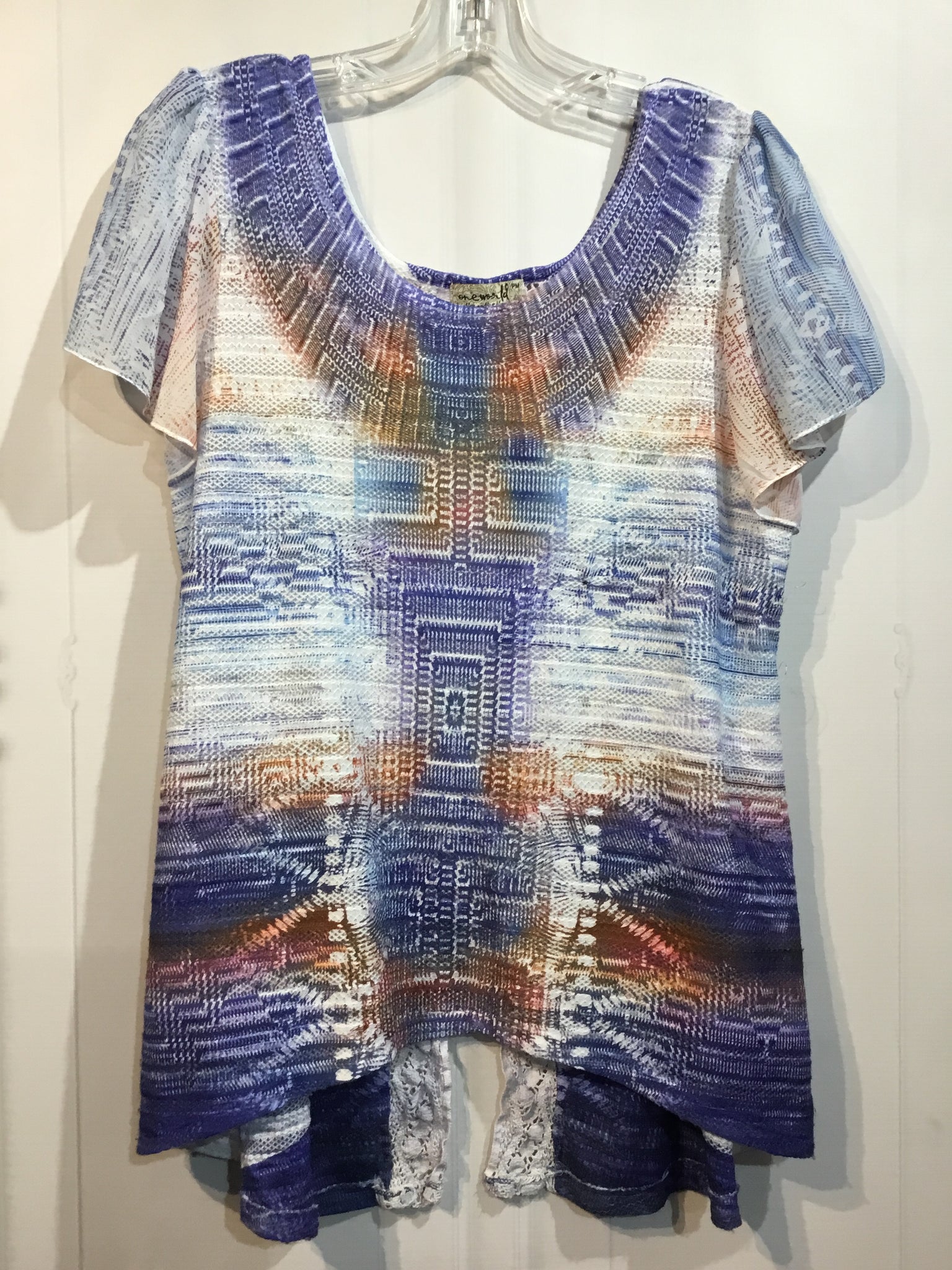 One World Size MP Blue Tops