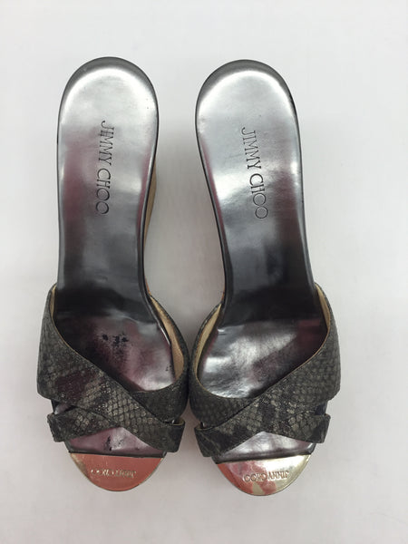 LUXURY Jimmy Choo Size 7.5 Silver Shoes