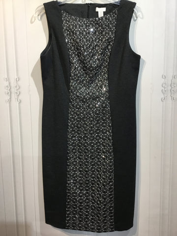 CHICO'S Size M/8 Grey DRESS/1 PIECE