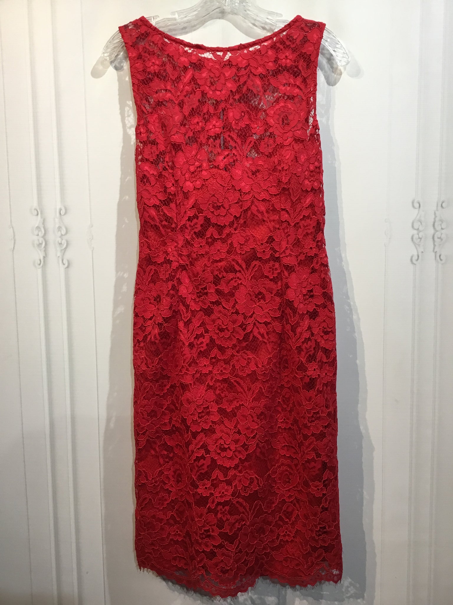 Adrianna Papell Size M/8 Red DRESS/1 PIECE