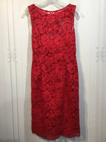 Adrianna Papell Size M/8 Red DRESS/1 PIECE