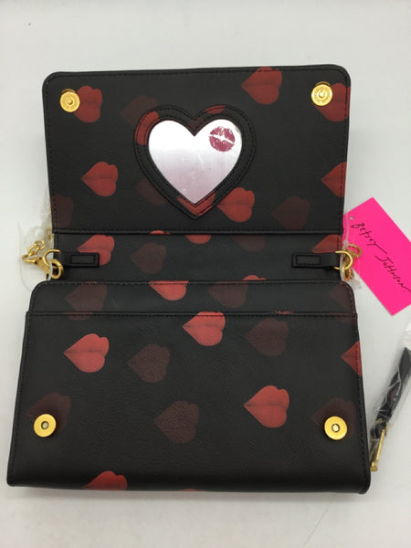 NWT Betsey Johnson Size Small Black Purses/Wallets