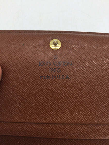 Louis Vuitton Brown Monogram Porte Monnaie Billets Tresor Wallet
