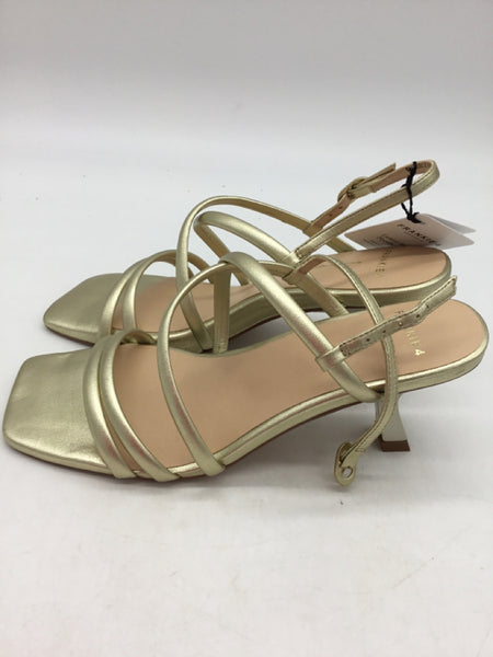 NWT LUXURY  Frankie4 Size 8.5 Gold Shoes