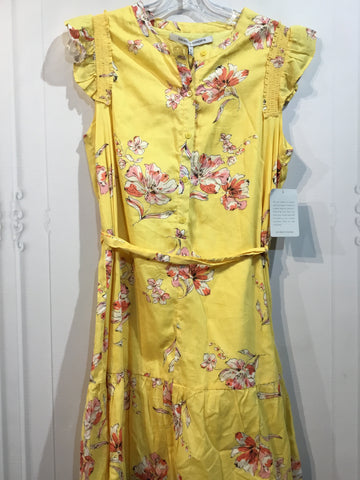 Collective Concepts Size S/4-6 Yellow & Floral Dress