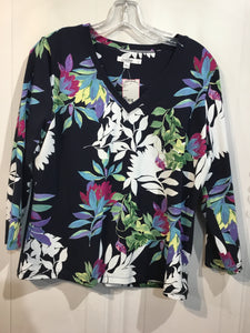 CHICO'S Size M/8 Black Tops
