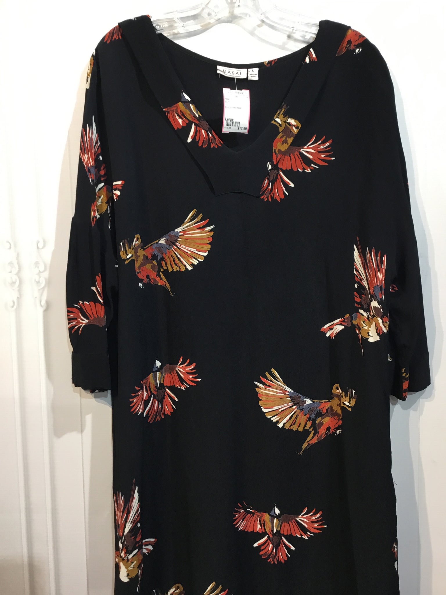 Masaii Size Large Black DRESS/1 PIECE