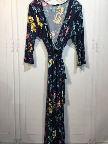 Janette Fashion Size Extra Extra Large Blue DRESS/1 PIECE