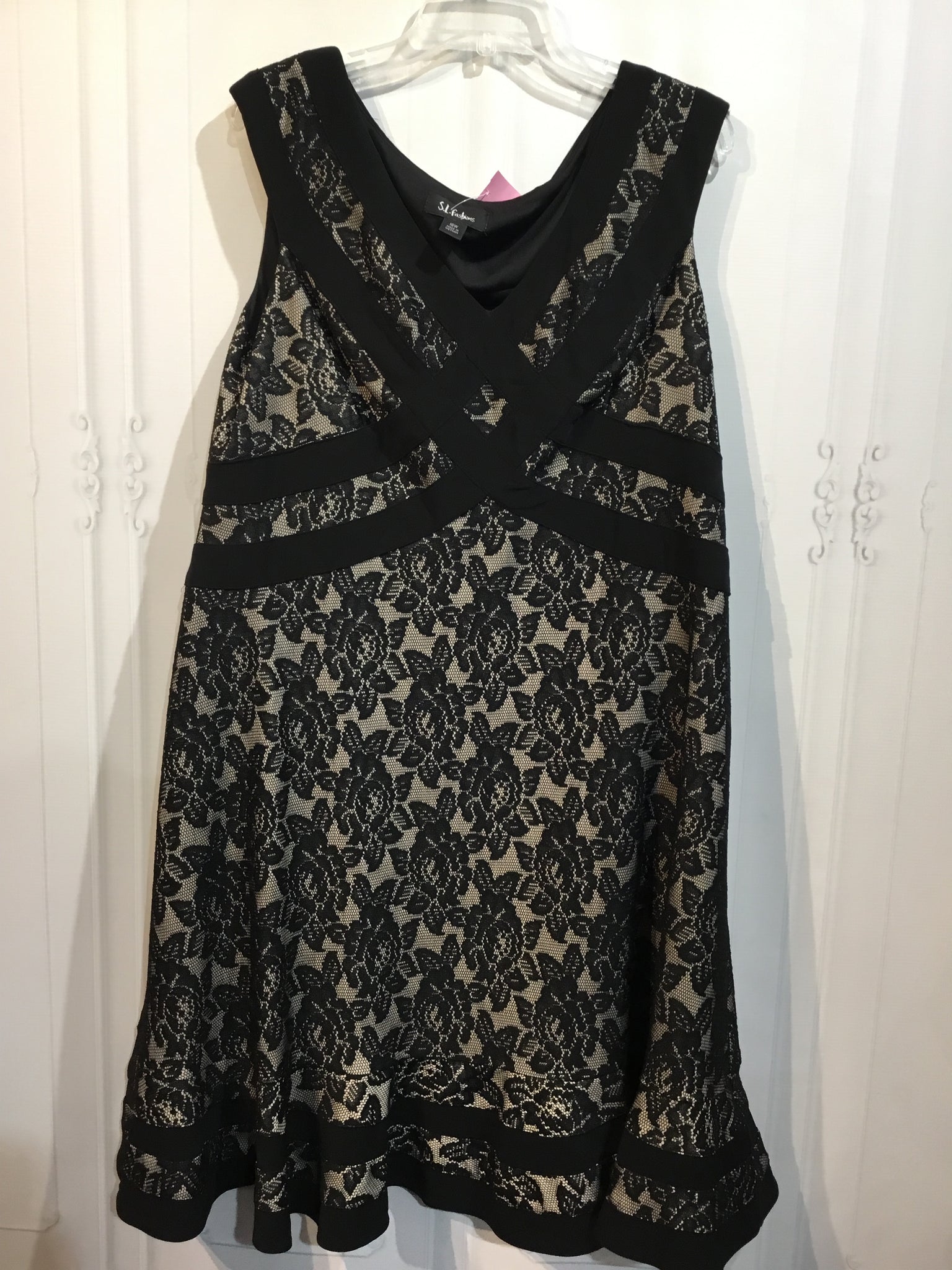 SL Fashions Size XL/18 Black DRESS/1 PIECE