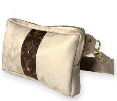 UPCYCLED  Louis Vuitton Stone Leather Belt Bag
