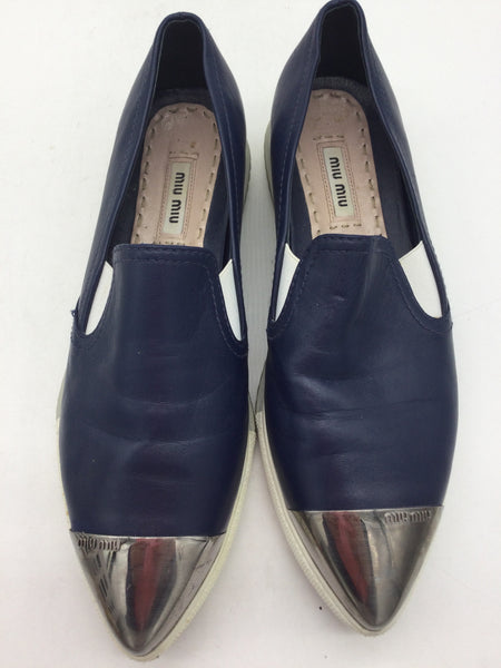 LUXURY MIU MIU Size 7 Blue Shoes