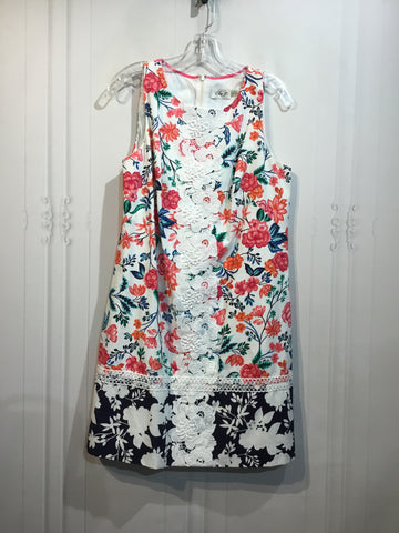 Eliza J Size L/12 White DRESS/1 PIECE