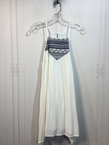 Jack Size M/8-10 White & Navy Dress