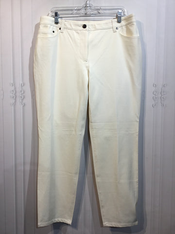 CHICO'S Size L/14 White Bottoms