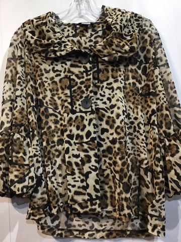 Damee, Inc. Size Large Brown Tops