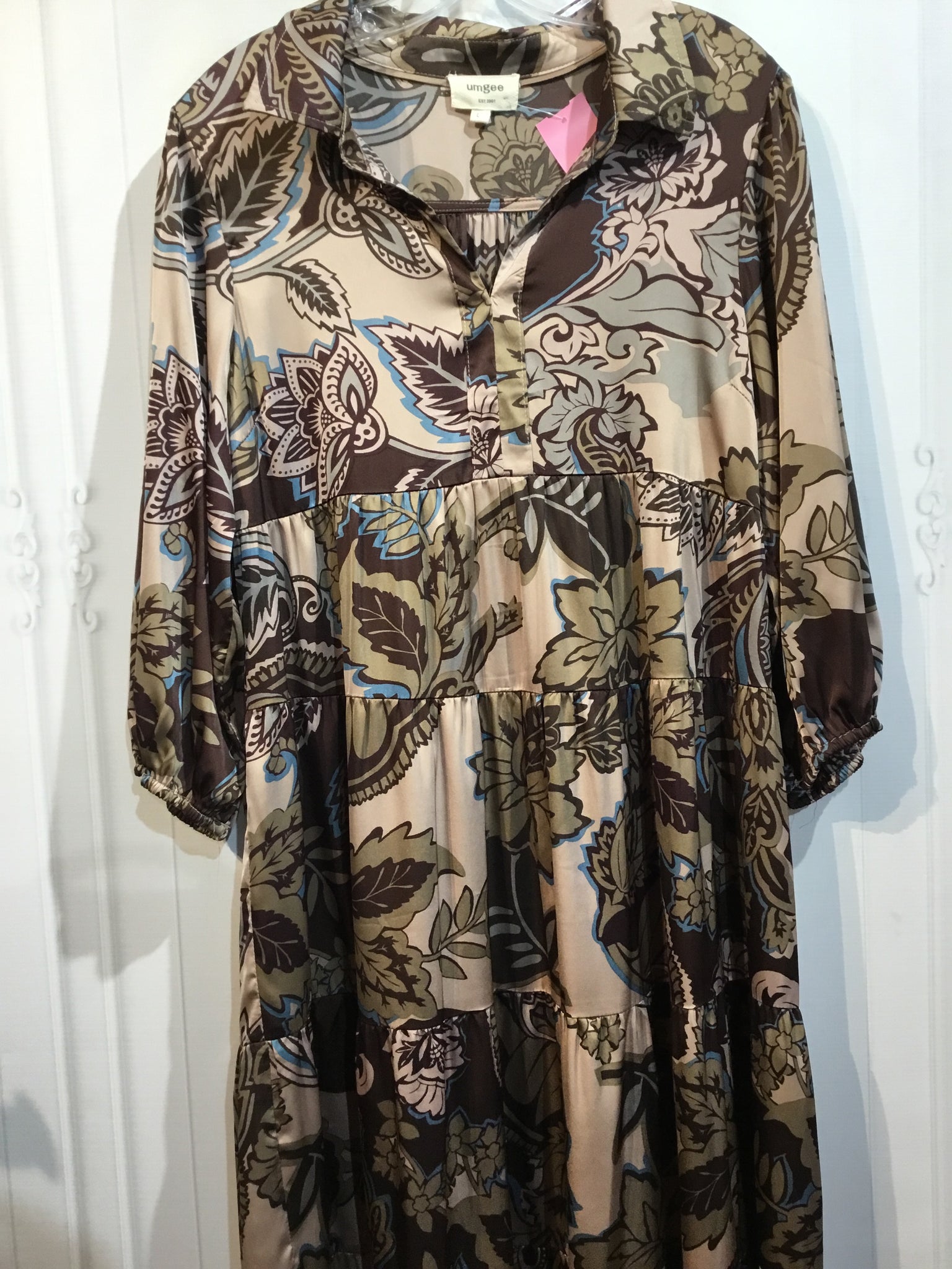 Umgee Size Large Brown DRESS/1 PIECE