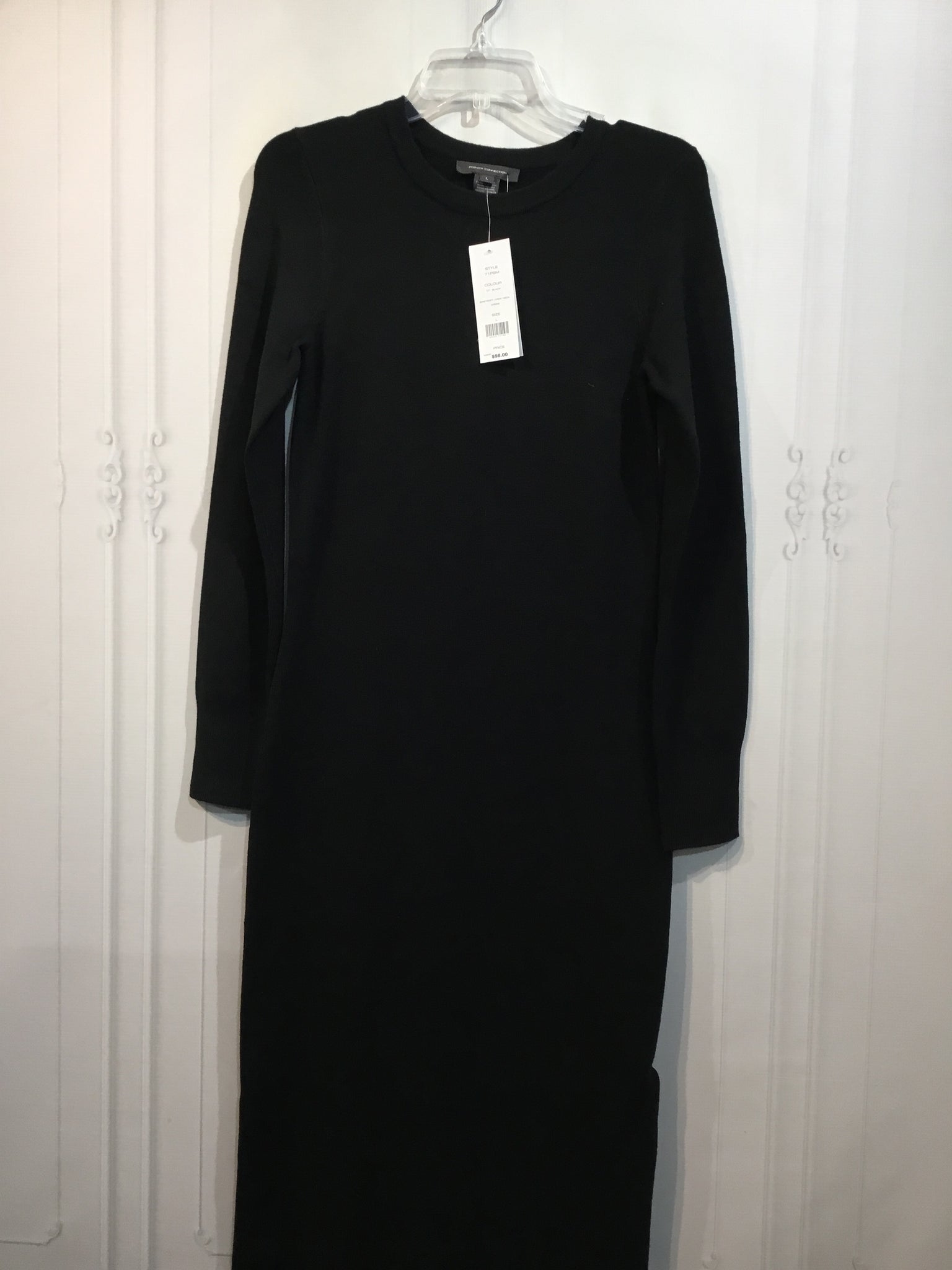 French Connection Size Large Black DRESS/1 PIECE