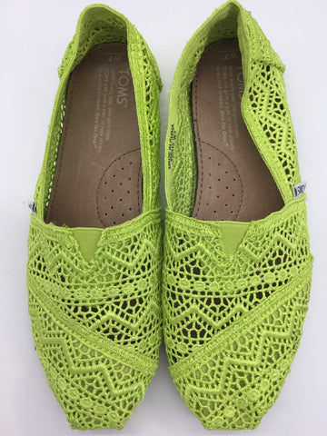 Toms Size 7 Lime Green Shoes