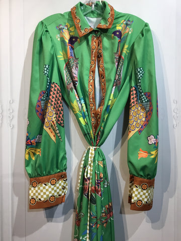 Fashion Gossip Size XL Green DRESS/1 PIECE