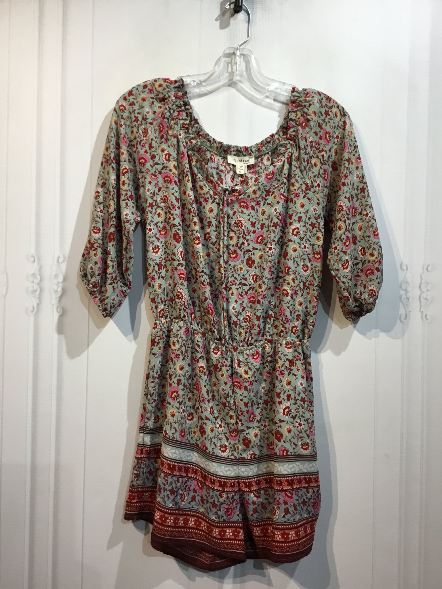 Monteau Size Medium Blue DRESS/1 PIECE