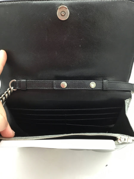 LUXURY Balenciaga Size Small Silver Purses/Wallets