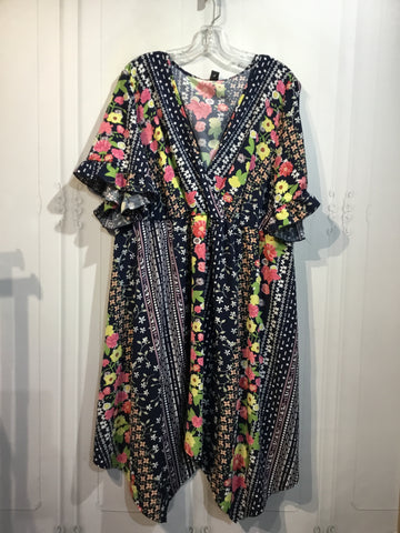 SHEIN CURVE Size 4X Blue DRESS/1 PIECE