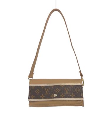 UPCYCLED  Louis Vuitton Bronze Leather Shoulder Bag