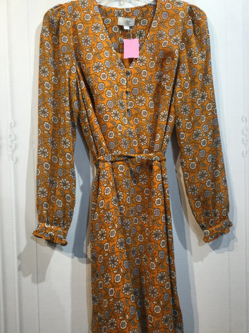 LOFT Size Small Orange DRESS/1 PIECE