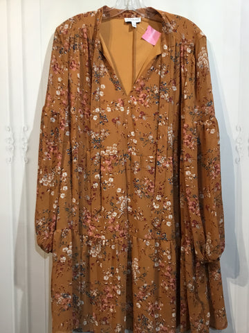 Luxology Size Large Brown DRESS/1 PIECE