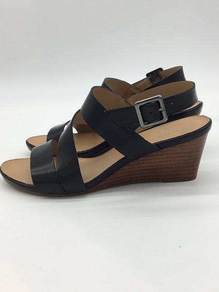 Franco Sarto Size 7.5 Black Sandals