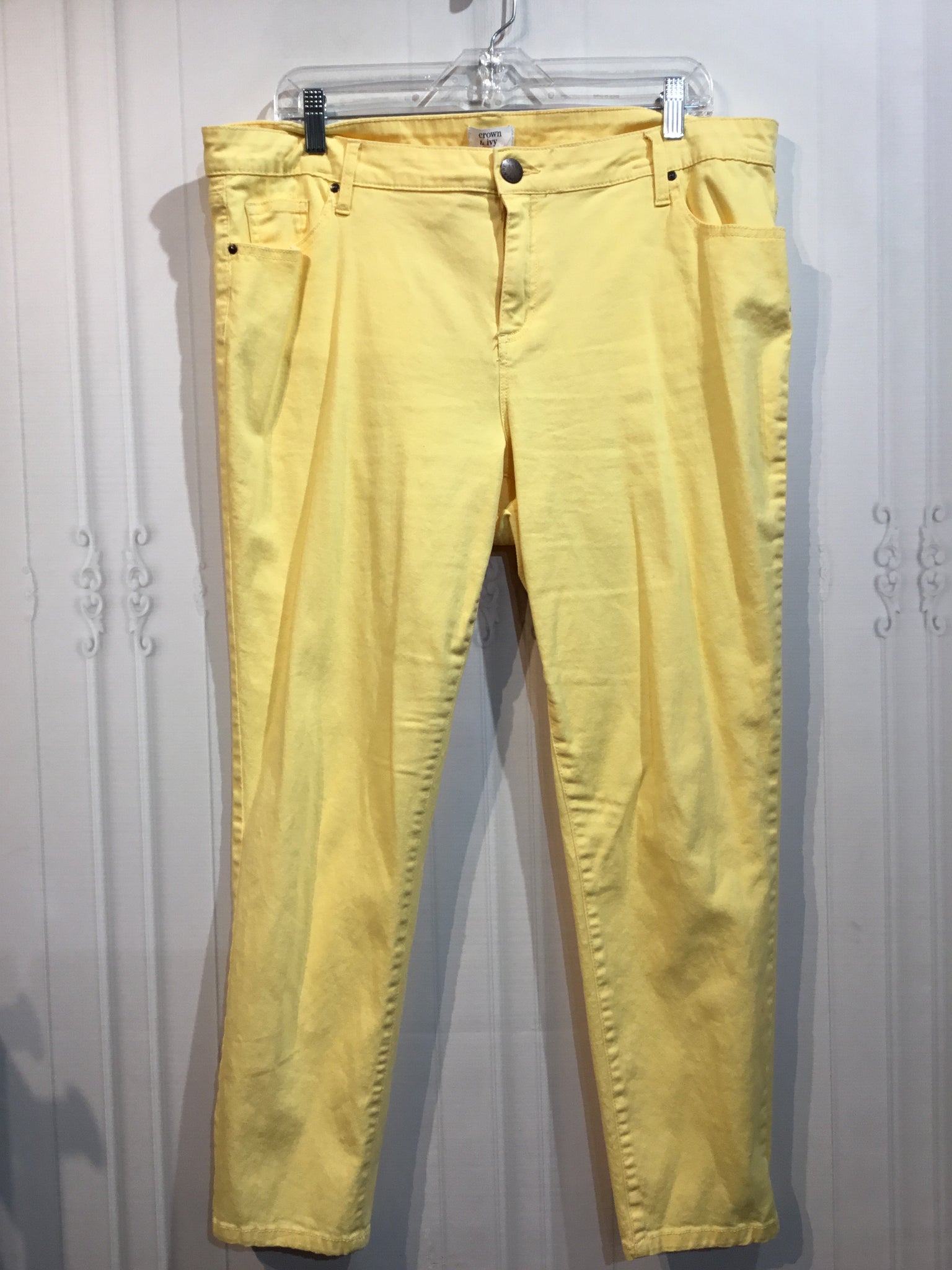 Crown & Ivy Size XL/16 Yellow Bottoms