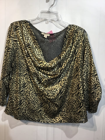 Blooming Rose Size 2X Gold Tops
