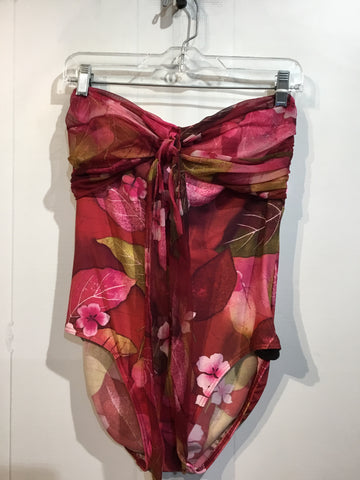 Gottex Size L/14 Red SWIMWEAR/COVER UP