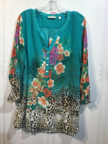 Soft Surroundings Size Large Green Tops